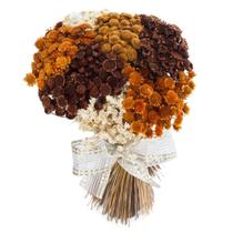 Bouquet Arranjo Di Pé Flor Natural Seca De_Decora Variação