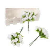 Bouquet De 12 Flores De Rosa Artificial De Seda Para Decoração De Casa, Artesanato De Casamento,