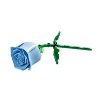 Bouquet De Flores De Rosa Romântica Em Blocos De Montar Modelo Eterno Planta Plástica Decoração Para