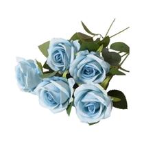 Bouquet De Rosas Artificiais Realistas Com 12 Peças Para Casamentos, Aniversários, Decoração De Casa