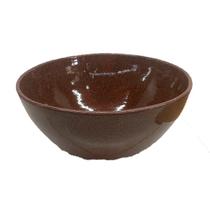 Bowl 2,8l Madrid em Cerâmica Marrom 24x12cm MB24 - Etilux