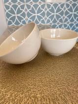 Bowl branco stripe rosa kit com 2 Bowl branco stripe rosa kit com 2