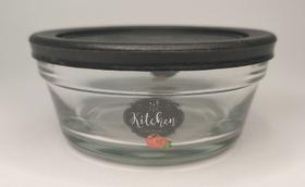 Bowl c/ tampa hermética preta 160ml kitchen casambiente