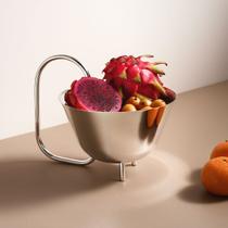 Bowl Cachepot com Alça Loops Prata Bowl Cachepot com Alça Loops Prata