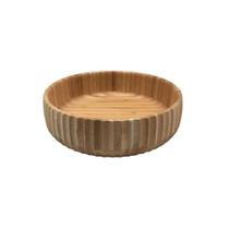 Bowl Canelado Cumbuca Saladeira Tigela De Bambu Médio 19cm
