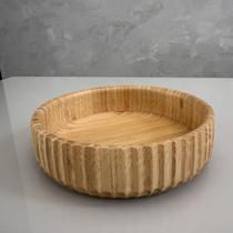 Bowl Canelado De Bambu Natural 22cm Saladeira Grande Oikos Bowl Canelado De Bambu Natural 22cm Saladeira Grande Oikos