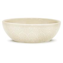 Bowl Cerâmica Branco Relieve 523ml Yoi
