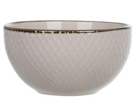 Bowl ceramica royal c/borda dourada bege