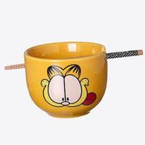 Bowl Com Hashi Garfield Porcelana Laranja 500ml Ref.10025518 Zona Criativa