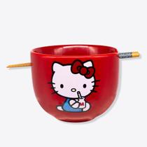 Bowl com Hashi Hello Kitty 500ml Zona Criativa