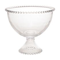 Bowl com Pé de Cristal Pearl Bolinha Transparente 21 x 19cm - Unid. Bowl com Pé de Cristal Pearl Bolinha Transparente 21 x 19cm - Unid.