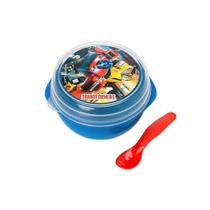 Bowl Com Tampa E Colher Infantil Plasvale Decorado Transformers Bowl Com Tampa E Colher Infantil Plasvale Decorado Transformers