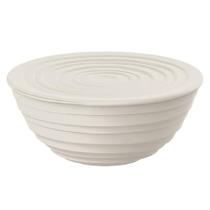 Bowl com tampa guzzini tierra m 18cm em plástico branco leite 175003156