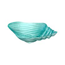 Bowl Concha de Vidro Shell Turquesa Médio 23 x 15cm