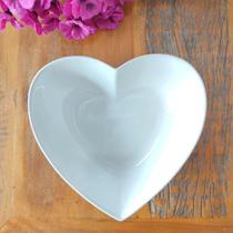 Bowl Coração Cerâmica Branco G 26cm - Lyor