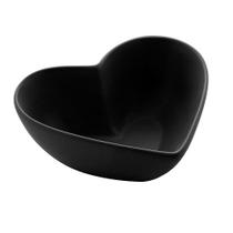 Bowl coração cerâmica Heart Preto 14x13x5cm Lyor