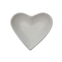 Bowl coração porcelana branca petisqueira tigela cumbuca
