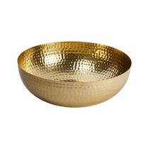 Bowl Creative Co-Op, redondo, de metal martelado, 14 cm de diâmetro, dourado