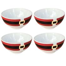 Bowl Cumbuca Natal Cinto Papai Noel 4 Unidades Scalla