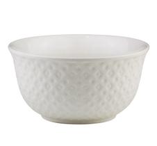 Bowl Cumbuca Tigela de Porcelana New Bone Losango Branco 12,5 x 6,5