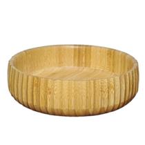 Bowl de Bambu Canelado 22cm Multiuso para Organização