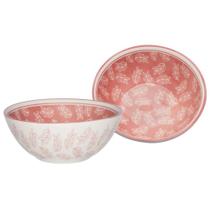 Bowl De Cerâmica 16Cm 600Ml Flora Rosa Oxford Daily