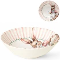 Bowl de Cerâmica Aquarelle Memórias de Páscoa Coelha Pintora 300ml