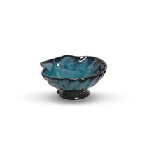 Bowl de Cerâmica c/Pé Ocean Azul 350ml Scalla - Unid.