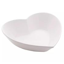 Bowl de Cerâmica Coração Branco 16,7x15x5,1cm - Lyor - Coliseu Presentes LTDA