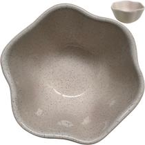 Bowl de cerâmica orgânico branco areia - haifa collection privée