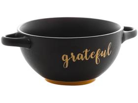 Bowl de Cerâmica Preto com Alça Wolff - Grateful 400ml Bowl de Cerâmica Preto com Alça Wolff - Grateful 400ml