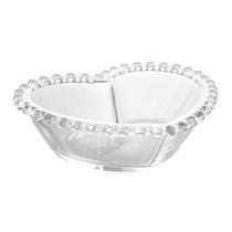 Bowl de Cristal Coração Bolinha Transparente Gde. 21x18x6cm - Unid.