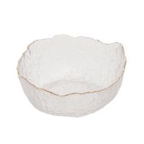 Bowl de Cristal de Chumbo Martelado com Borda Dourada 19x10cm Wolff