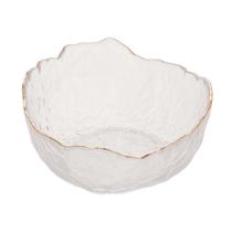 Bowl de Cristal de Chumbo Martelado com Borda Dourada Taj 13x6,5cm - WOLFF
