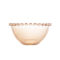 Bowl de Cristal - Lyor - Coração Âmbar Metalizado 13x6,5cm