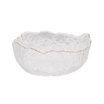 Bowl De Cristal Martelado Com Borda Dourada 13 X 6,5 Cm Taj Wolff