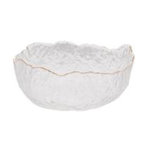 Bowl De Cristal Martelado Com Borda Dourada 17 X 8 Cm Taj Wolff