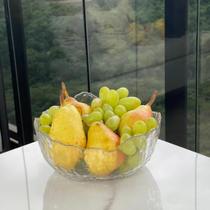 Bowl de Cristal Martelado com Borda Dourada 19cm x 10cm
