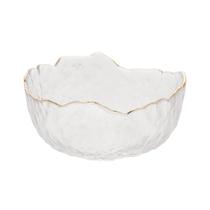 Bowl de Cristal Martelado com Borda Dourada Taj 13x6,5cm - WOLFF MESA