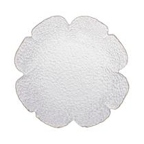 Bowl de Cristal Martelado com Borda Dourada Taj Flor 24,5x4cm Wolff