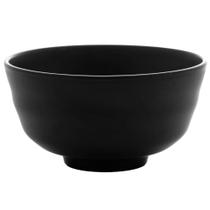 Bowl de Melamina Tóquio Lyor Preto 450ml Oriental Shimeji Yakisoba Pote Redondo