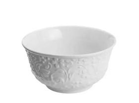 BOWL DE PORCELANA NEW BONE FLOWERS BRANCO 12,5x6,5cm LYOR