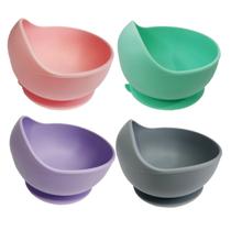 Bowl de Silicone com Ventosa Pote para Papinha Pratinho Infantil Refeição Introdução Alimentar do Bebê