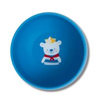 Bowl de silicone com ventosa ursinho navy azul - bup baby