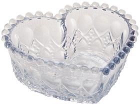 Bowl de Vidro Coração Ball Azul Metalizado 13,5x12x5cm - Unid.