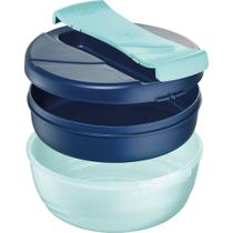 Bowl Duplo Com Tampa Maped Origins Azul 1,4 L Bowl Duplo Com Tampa Maped Origins Azul 1,4 L