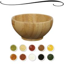 Bowl Ecokitchen De Bambu Pequeno Para Molhos Petiscos Sobremesas e Saladas - mimo style