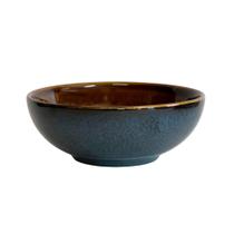 Bowl em Cerâmica Noir Azul e Marrom 600ml 16,5 x 6cm -1 uni. - LHERMITAGE
