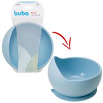 Bowl em Silicone com Ventosa Azul Redondo Livre de BPA Buba - Buba Baby