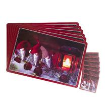 Bowl Fork Placemat Mat Decoração Home Party Christmas Pvc Mesa de Jantar